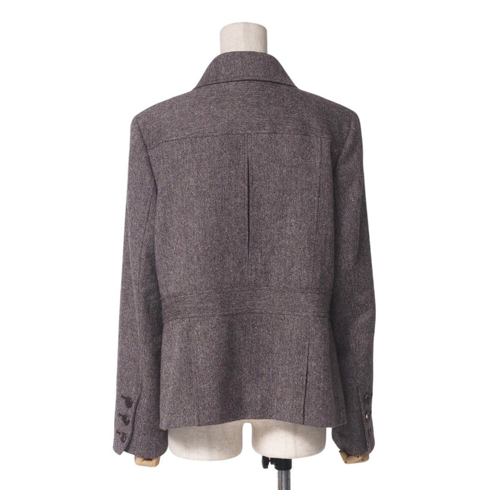 Burberry Jacket FC150-750-55 93% wool, 6% nylon, 1% polyurethane Brown Women 46