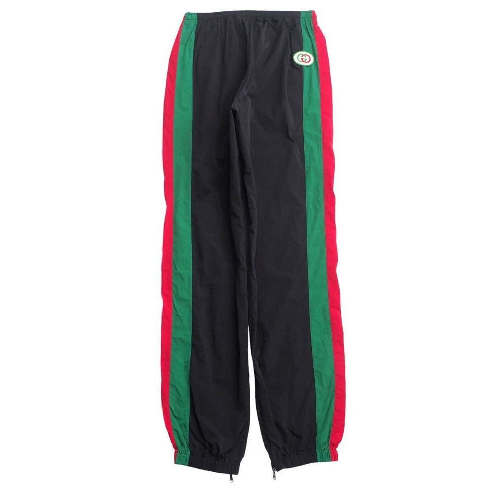 Gucci Pants 575549 Nylon Black green red Oversized nylon mens S