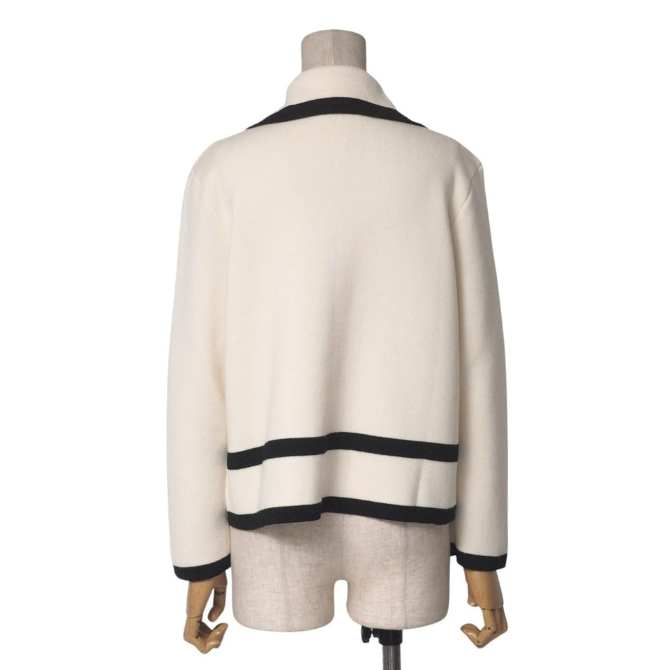 Gucci cardigan 681307 XKB7S wool Ivory Black Gold Women S