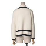 Gucci cardigan 681307 XKB7S wool Ivory Black Gold Women S