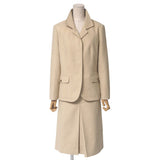 Burberry suit FC048-720-42/FX086-720-42 cotton beige Jacket 42/Skirt 38