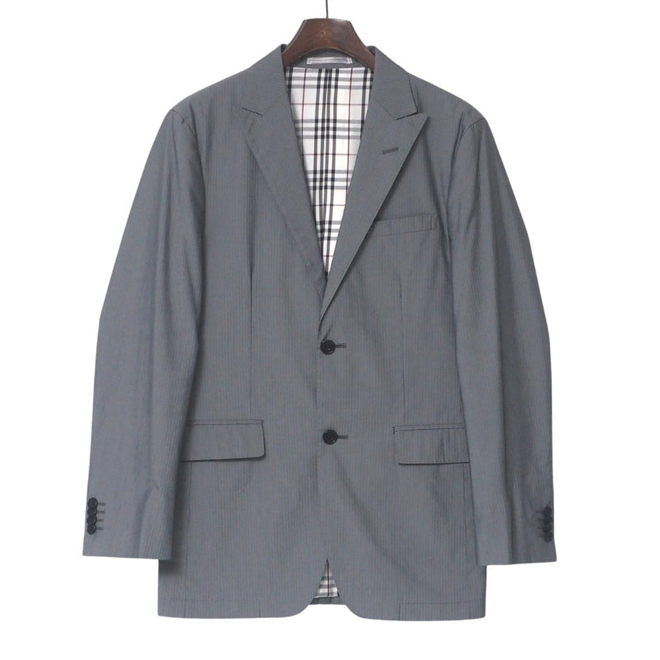 Burberry BLACK LABEL tailored jacket BME65-702-07 cotton gray mens M