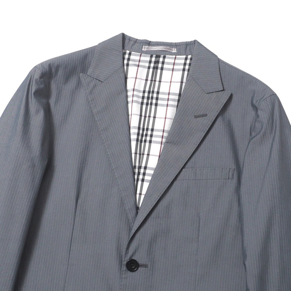 Burberry BLACK LABEL tailored jacket BME65-702-07 cotton gray mens M
