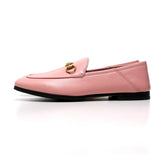 Gucci loafers 414998 Genuine Leather Pink Antique Gold brixton Women 37.5