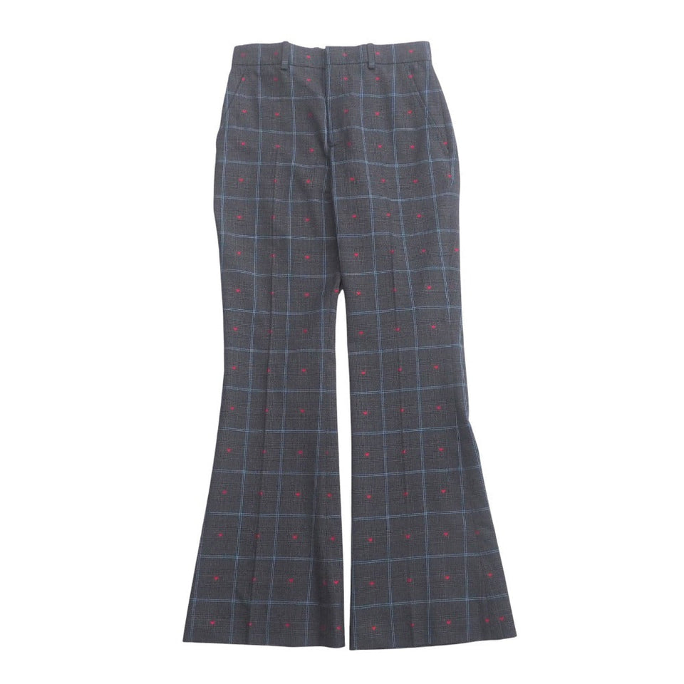 Gucci Pants 497762 95% wool, 5% cotton Gray light blue Women 36