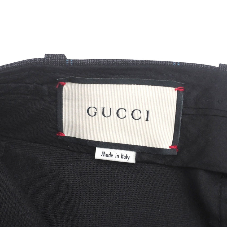 Gucci Pants 497762 95% wool, 5% cotton Gray light blue Women 36