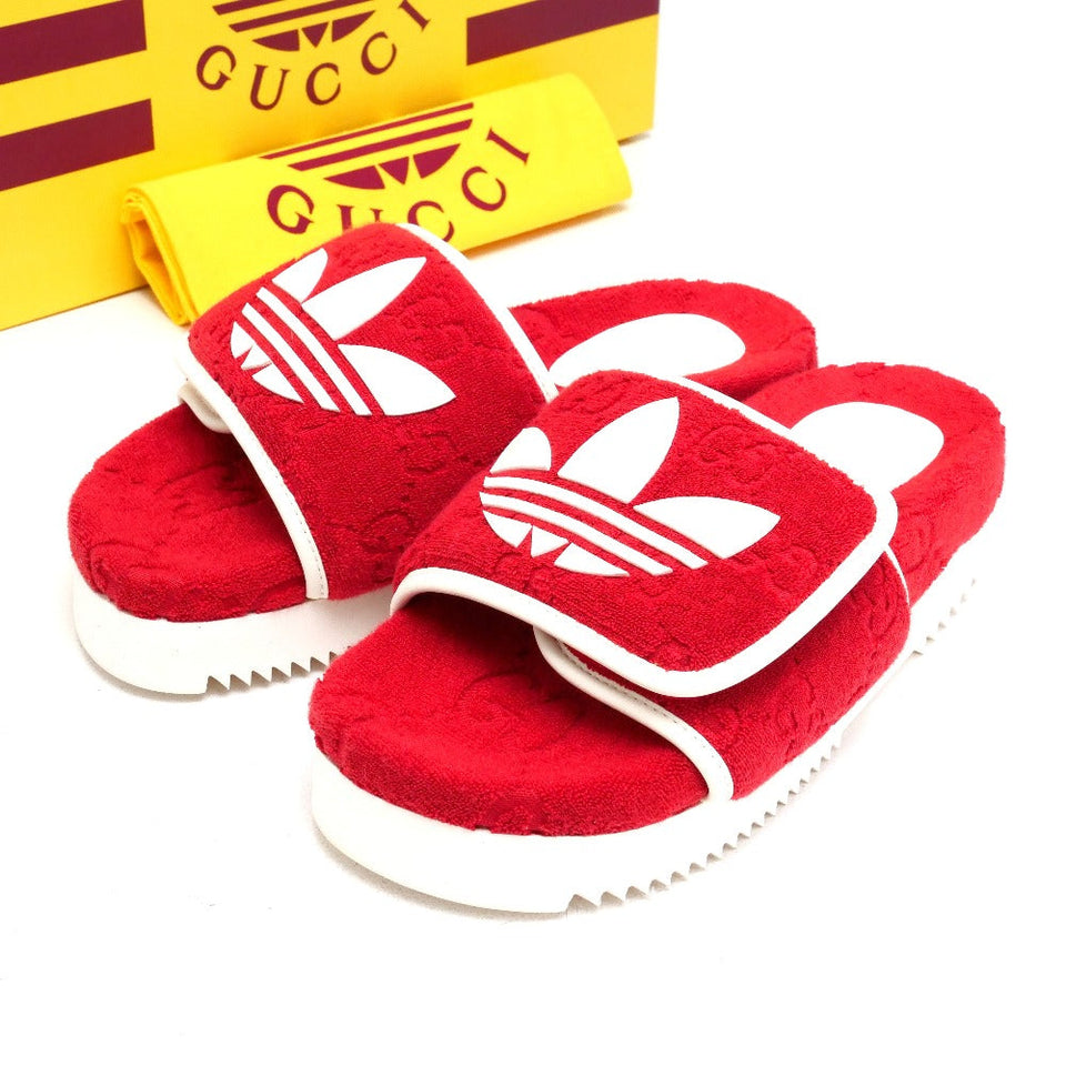 Gucci Sandals Pile towel Red white Women 37
