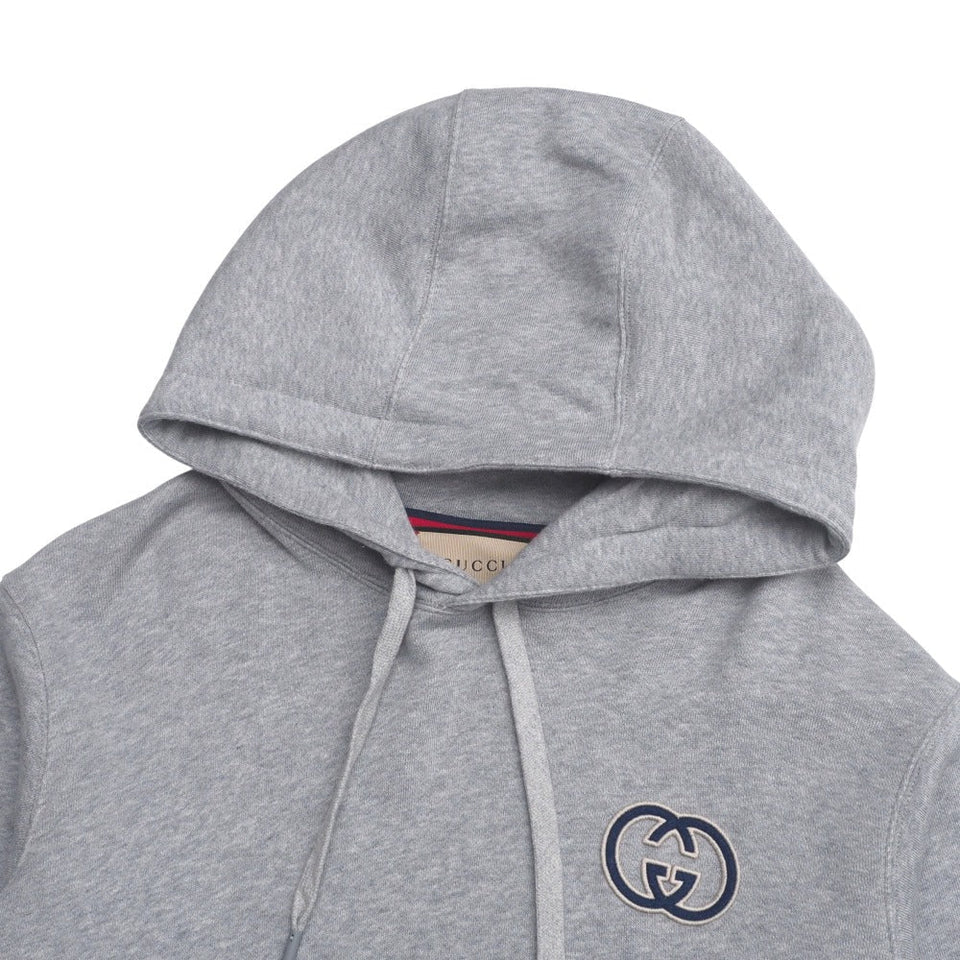 Gucci Hoodie sweat gray 756649 mens L