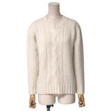 Burberry sweater knit Ivory type White type Silver lame FB032-851 Women 2