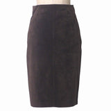 Gucci skirt Suede Brown Suede leather Women 38
