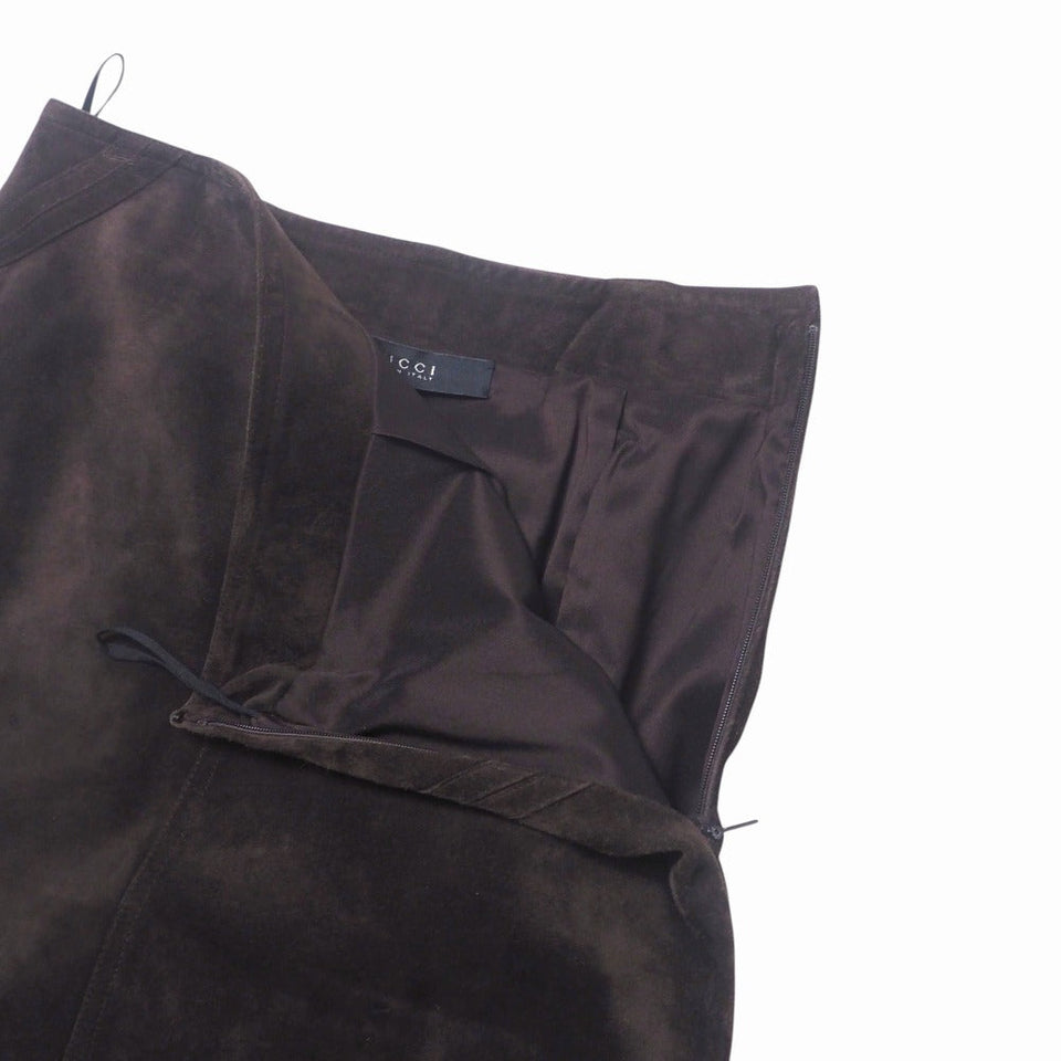 Gucci skirt Suede Brown Suede leather Women 38