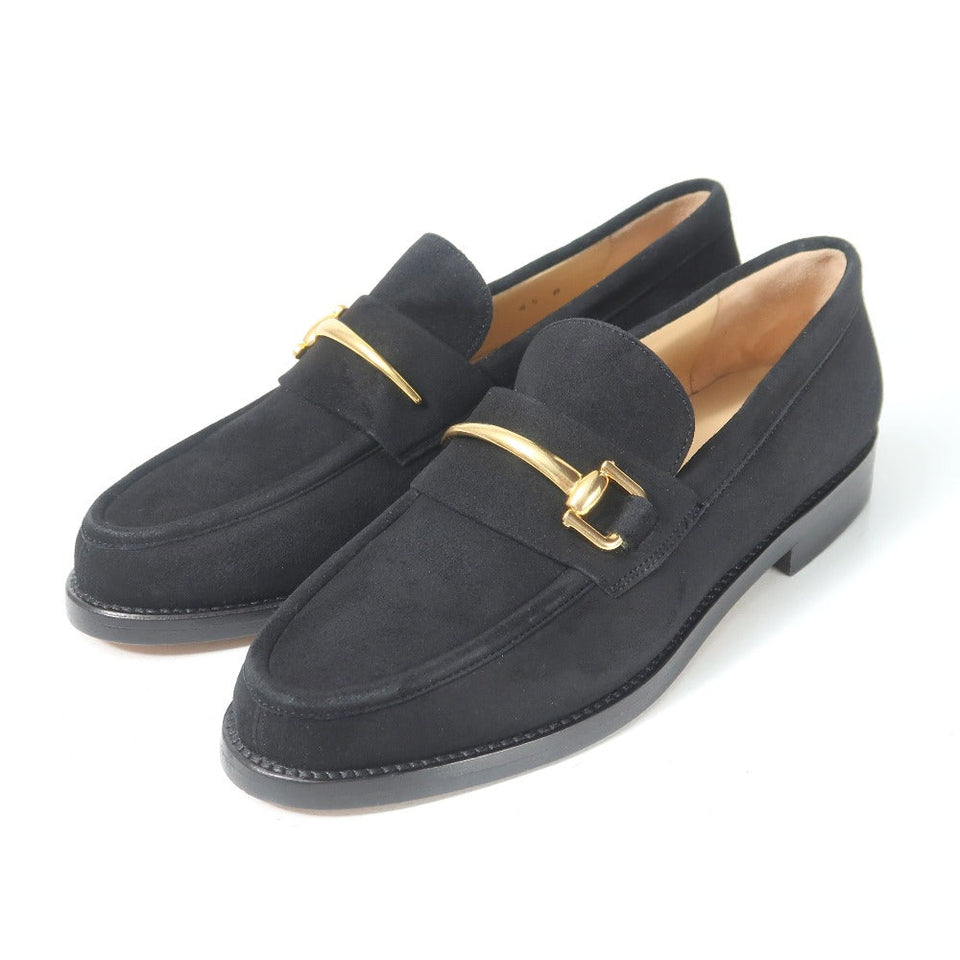 Gucci loafers leather Black gold 100 0374 Women 4 1/2 B