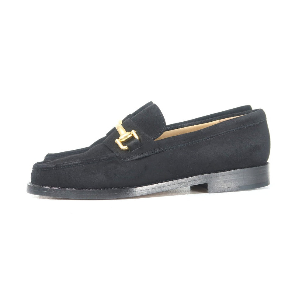 Gucci loafers leather Black gold 100 0374 Women 4 1/2 B