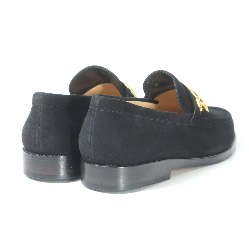 Gucci loafers leather Black gold 100 0374 Women 4 1/2 B
