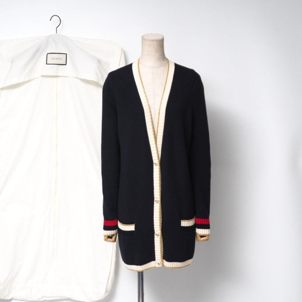 Gucci knit knit Navy type 467691 Women M