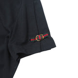 Gucci Short sleeve T-shirt 90% cotton, 10% polyurethane Black Green Red Gold 271596 X8326 Women M