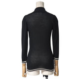 Gucci knit 100% wool Black x Beige 164857 S