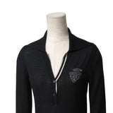 Gucci knit 100% wool Black x Beige 164857 S