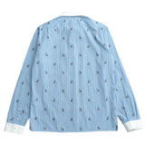Gucci Long sleeve shirt cotton Blue white Cambidge Cambridge 474002 Z381C 40