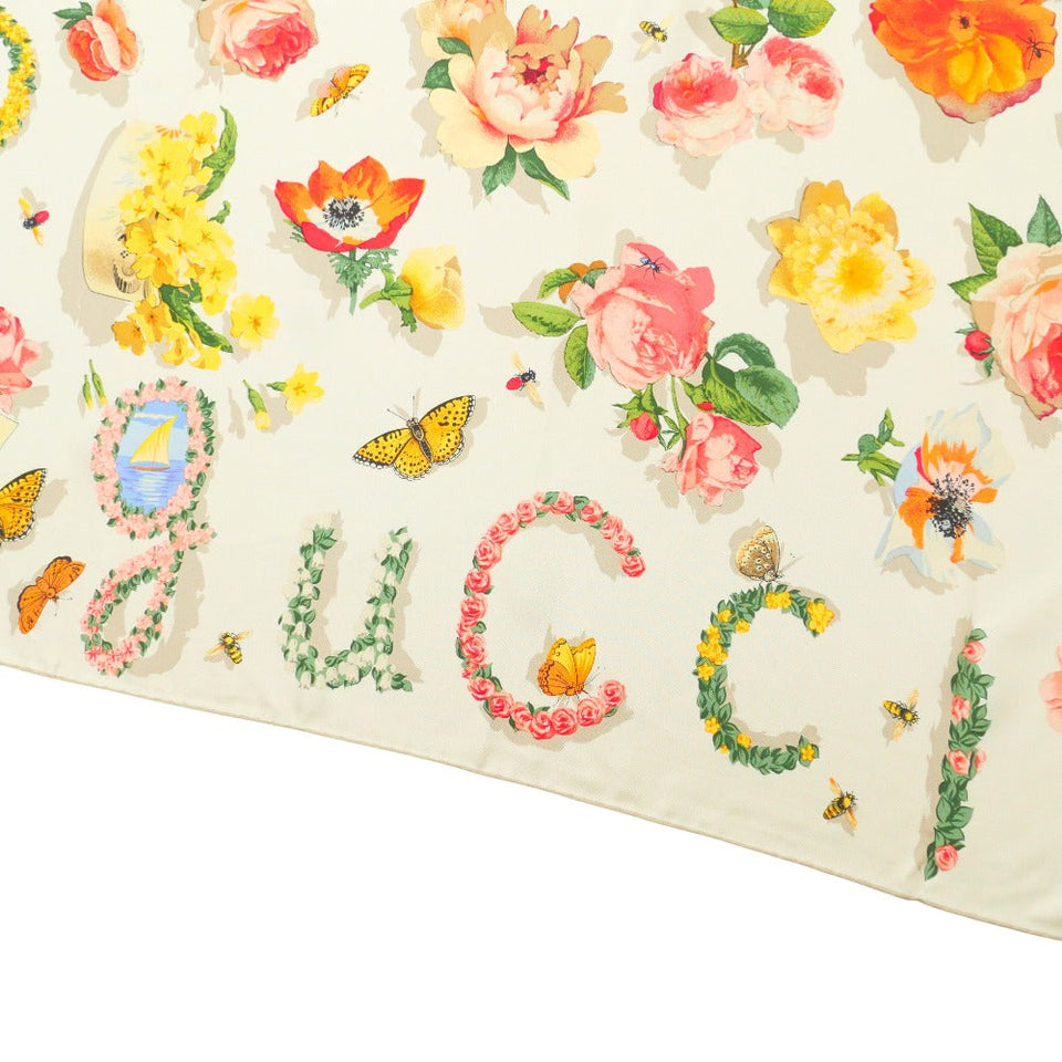 Gucci scarf silk Beige type Multicolor
