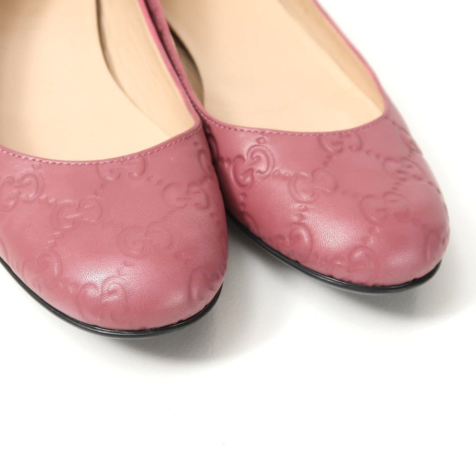Gucci Ballet shoes Sima leather pink Sima 368150 35.5