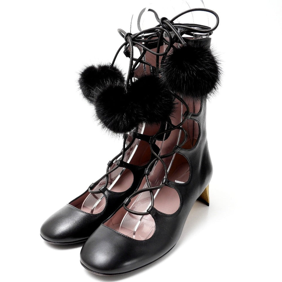Gucci boots leather Black type 400087 36