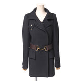 Gucci coat 85% wool, 15% cashmere Dark gray type 115895.ZF051 38