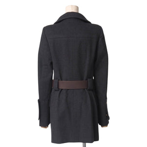 Gucci coat 85% wool, 15% cashmere Dark gray type 115895.ZF051 38