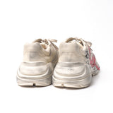 Gucci sneakers 552089 leather Ivory Red Black Rhyton 10