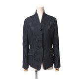 Gucci tailored jacket 70% wool, 26% acetate, 4% acrylic Navy x black 300634 ZX459 40