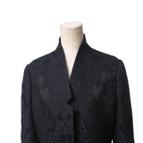 Gucci tailored jacket 70% wool, 26% acetate, 4% acrylic Navy x black 300634 ZX459 40