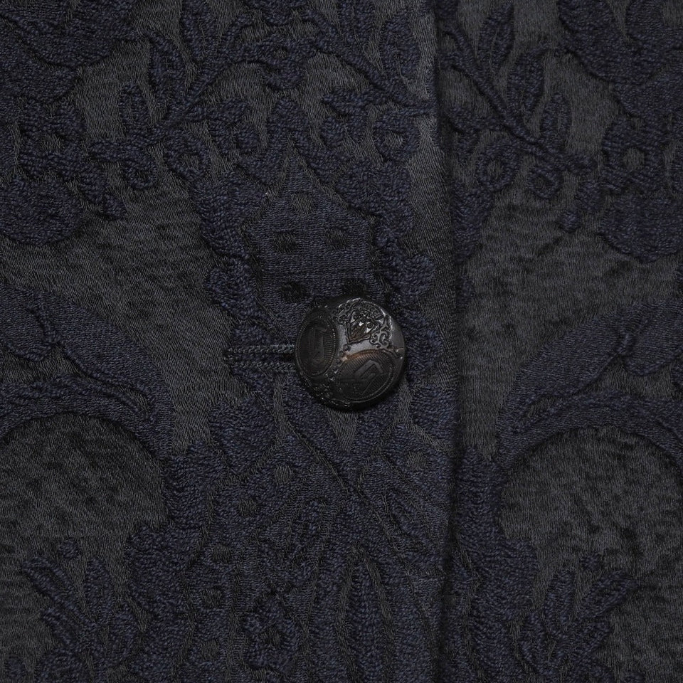 Gucci tailored jacket 70% wool, 26% acetate, 4% acrylic Navy x black 300634 ZX459 40