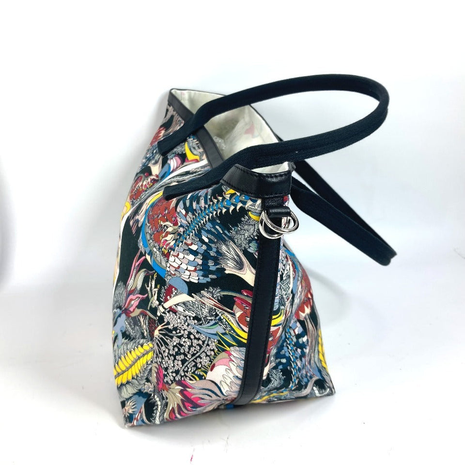 Hermes Tote Bag canvas black petit h petit ash Overall handle unisex(Unisex)