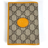 Gucci passport case 724562 GG Supreme canvas, leather yellow GG Supreme RETRO logo