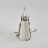Christian Dior Lady Dior Mini Lambskin White