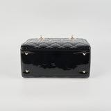 Dior Medium Lady Dior Patent Black