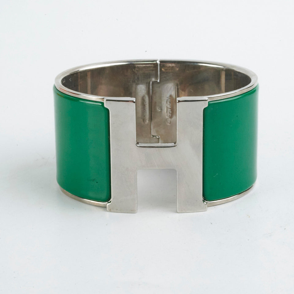 Hermes Clic Clac H Bracelet Green