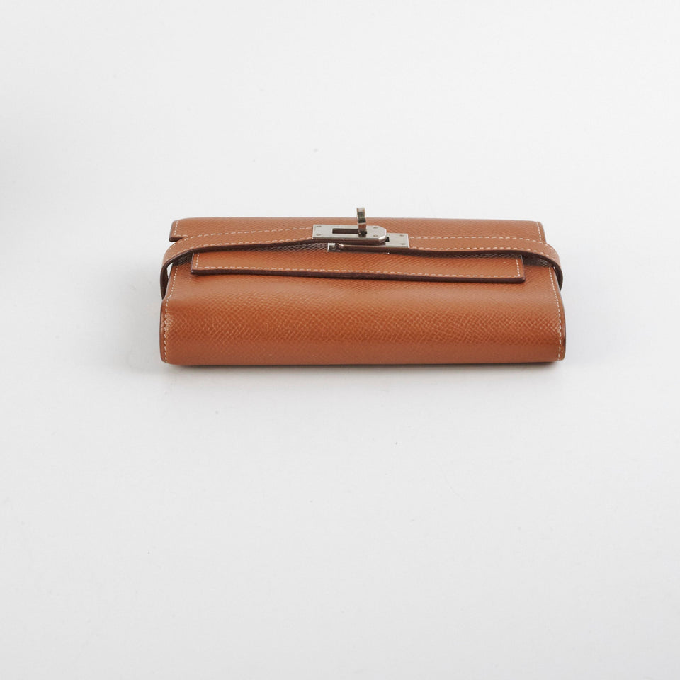 Hermes Kelly Wallet Epsom Gold- C Stamp