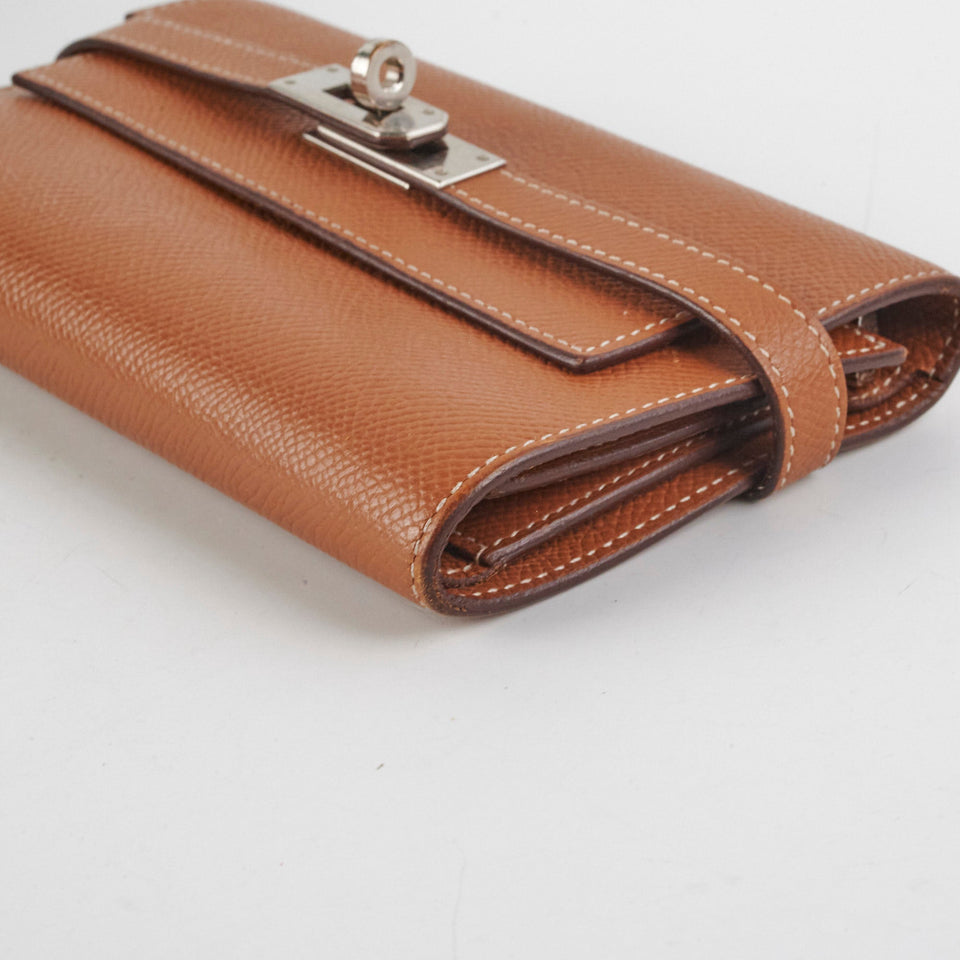Hermes Kelly Wallet Epsom Gold- C Stamp
