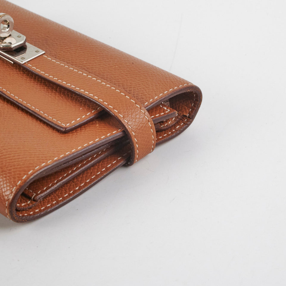Hermes Kelly Wallet Epsom Gold- C Stamp