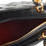 Christian Dior Medium Lady Dior Lambskin Black