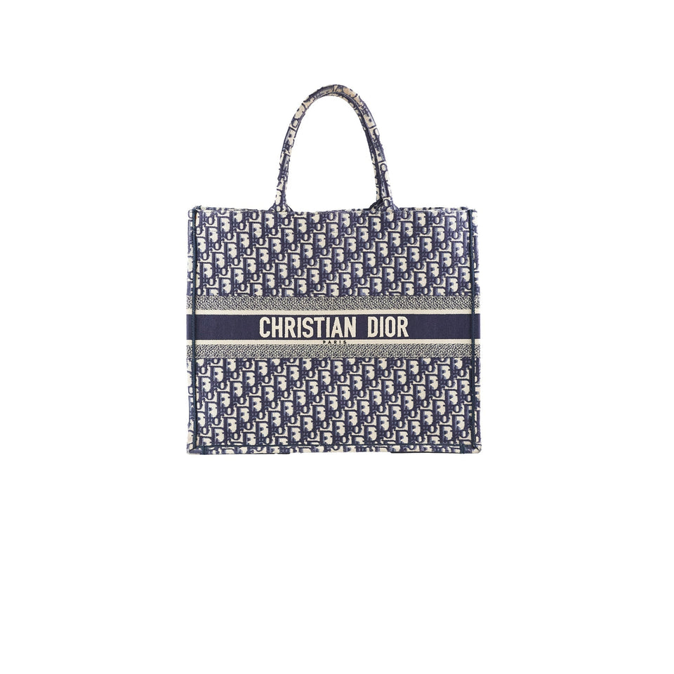 Christian Dior Book Tote Large Navy