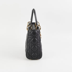 Christian Dior Lady Dior Small Black Lambskin