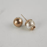 Chanel Costume CC Round Pearl Earrings
