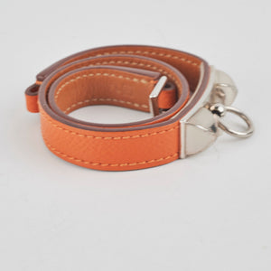 Hermes Double Rivale Orange Bracelet Size S