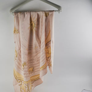 Hermes 90cm Square Scarf Pink/Yellow