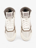 Christian Dior B27 High Top Sneakers  White / Grey / Brown Leather EU 40 UK 6
