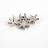 Chanel Star Logo Rhinestone Silver Earrings Costume Jewellery