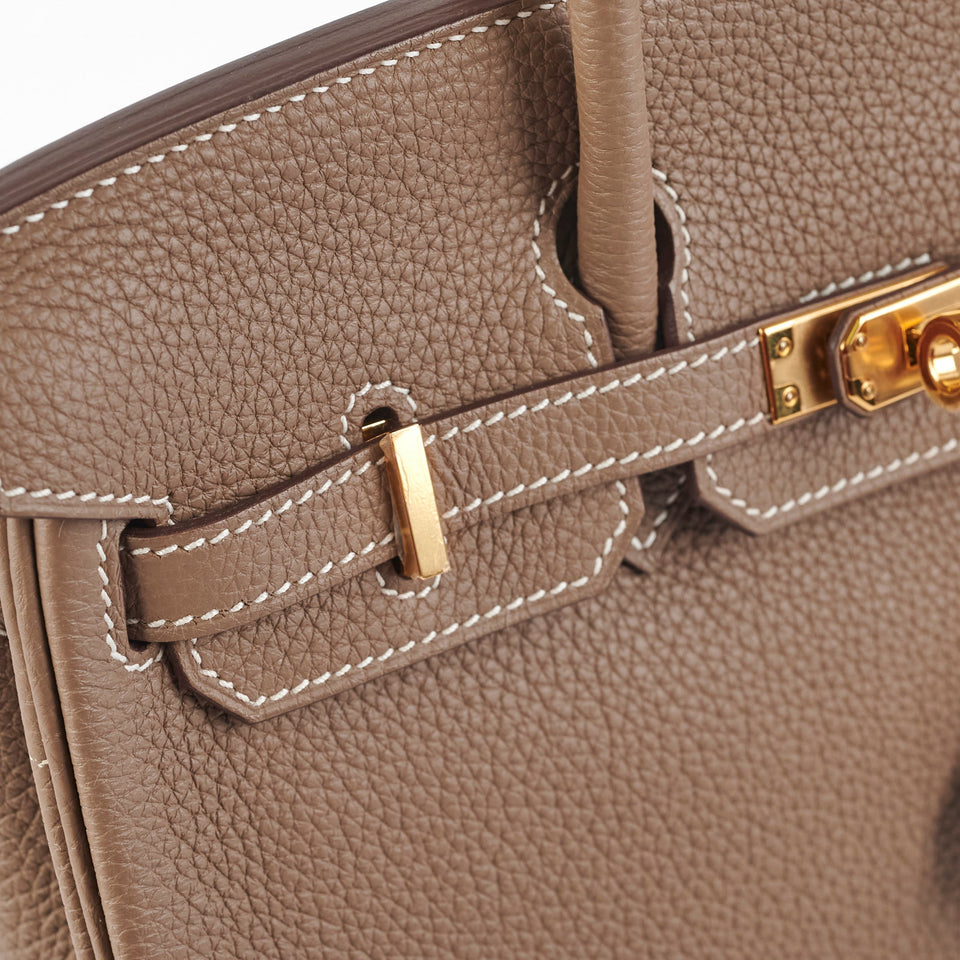 Hermes Birkin 25 Togo Etoupe Stamp D