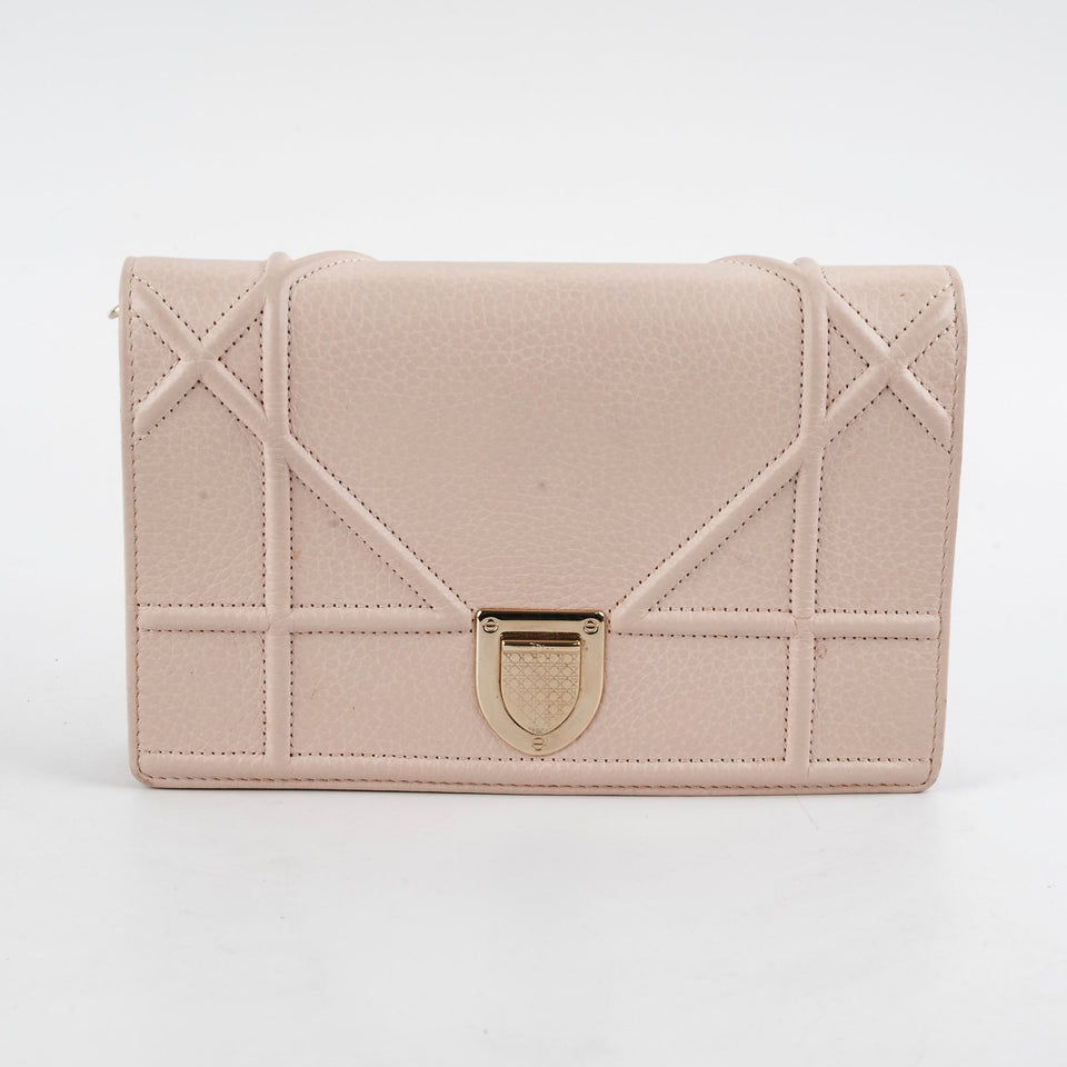 Christian Dior Diorama Wallet On Chain Pink